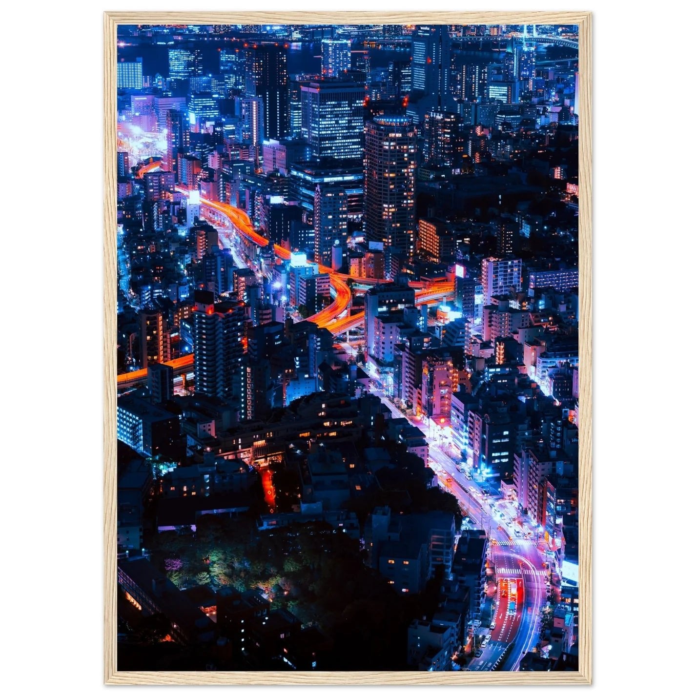 Tokyo By Night Wall Art - Luxury Art Canvas