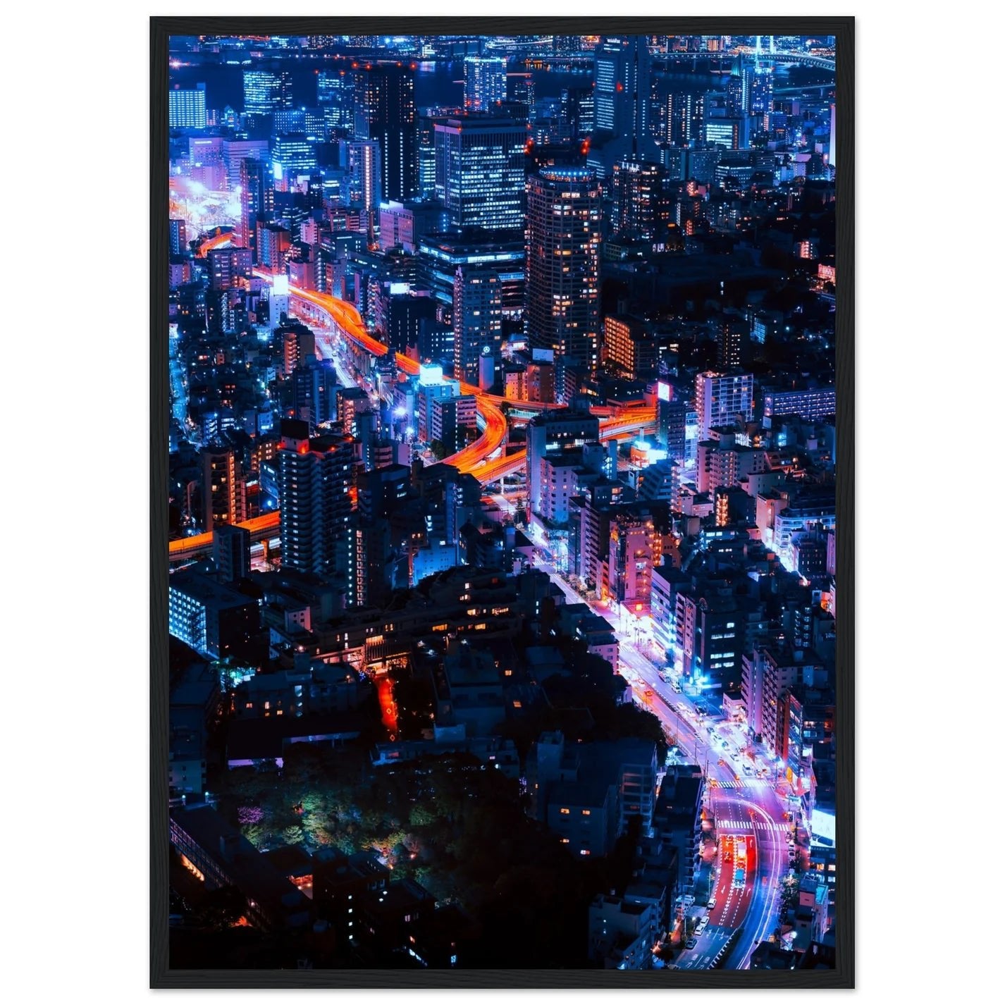 Tokyo By Night Wall Art - Luxury Art Canvas