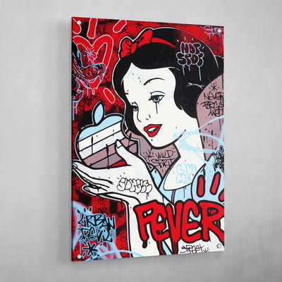 White Snow Graffiti Wall Art - Luxury Art Canvas