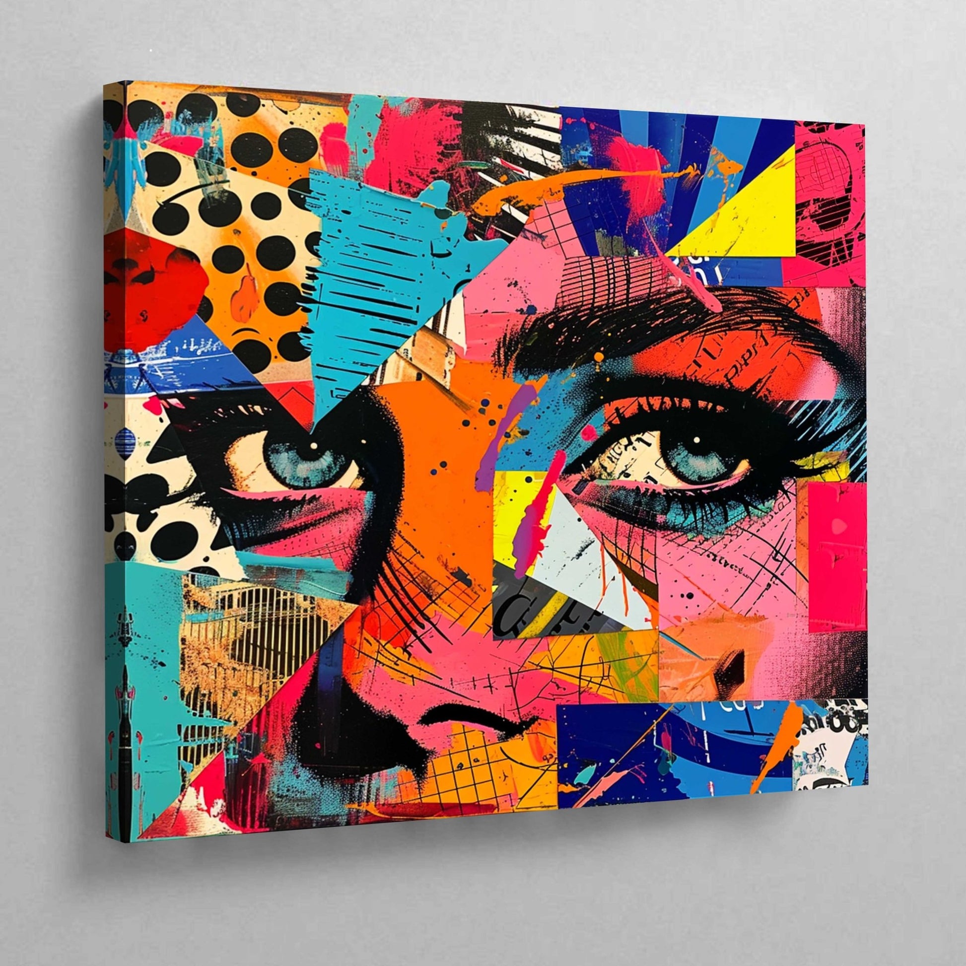 Woman Face Collage Canvas - Luxury Art Canvas