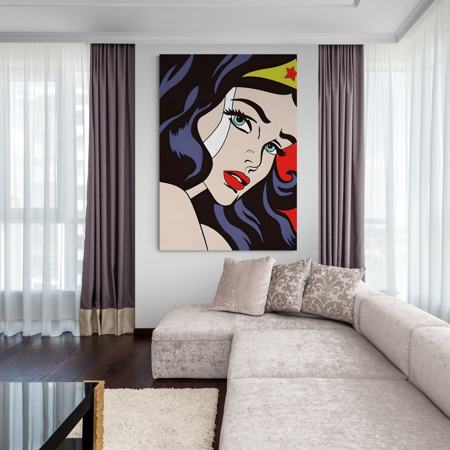 Woman Pop Art Canvas - Luxury Art Canvas