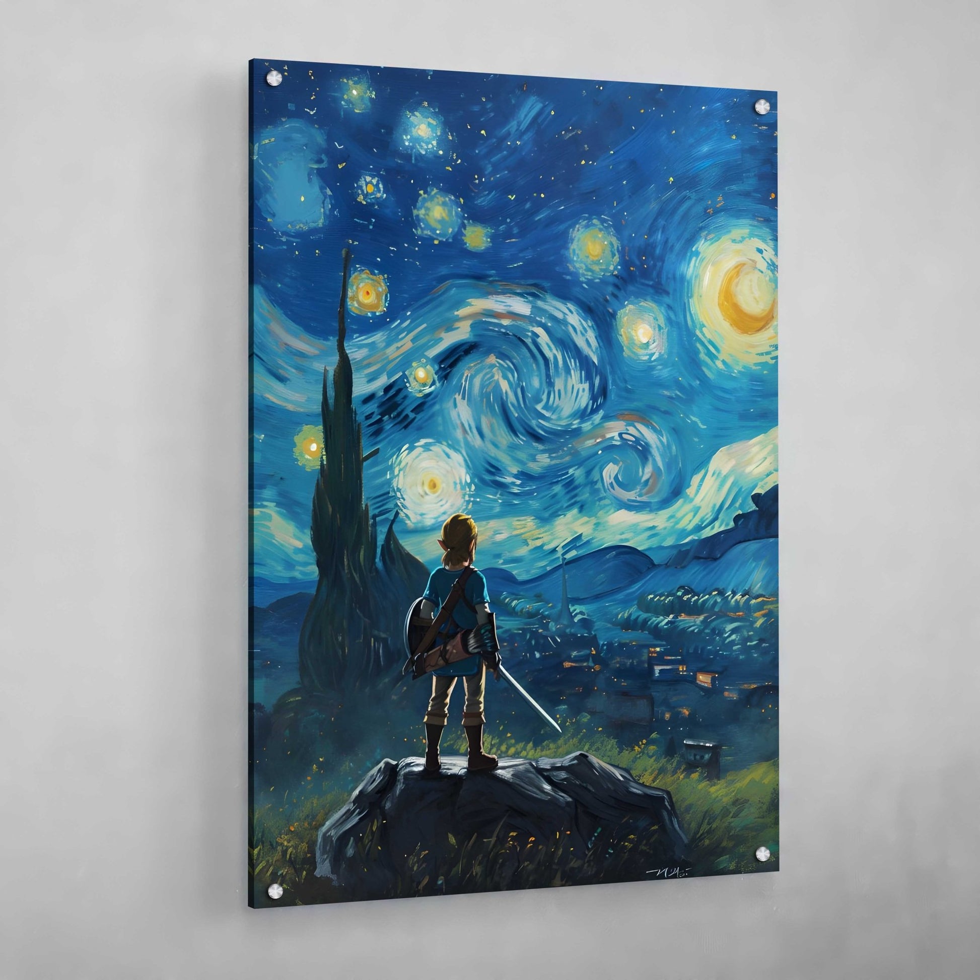 Zeld Starry Night Anime Wall Art - Luxury Art Canvas
